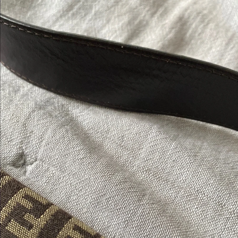 Authentic Fendi Baguette Borsa Grande Zucchino Brown Shoulder Bag Made in Italy - Picture 8 of 15